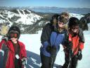 Kent, Sara and Jensen Skiing